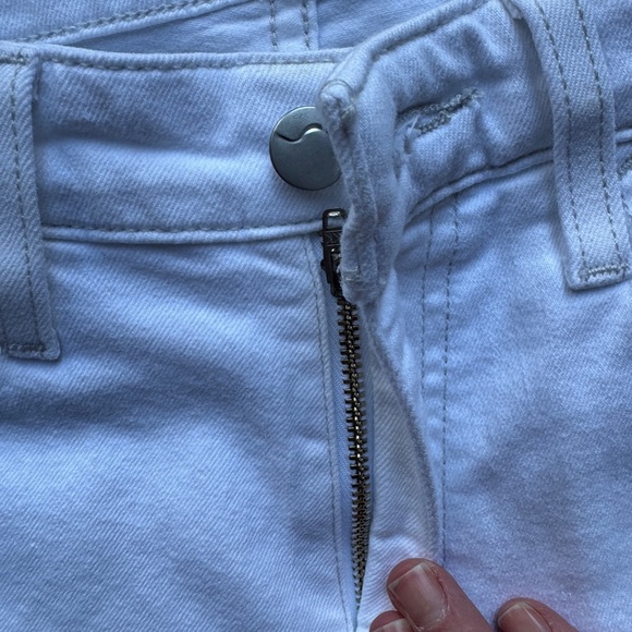 JOE'S JEANS NEW $188 White Mid-Rise Skinny Crop Jean Cut Hem Size 27 - Picture 4 of 6